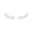 Brinco Ear Cuff Quatro Estrelas Banhado a Prata 925
