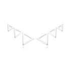Brinco Ear Cuff Triângulos de Prata 925