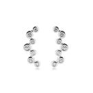 Brinco Ear Cuff Zircônias Cristal Em Prata 925