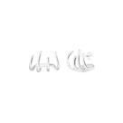 Brinco Ear Hook 4 Fios Lisos - Banhado em prata 925