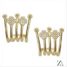 Brinco Ear Hook com Detalhes em Micro Zircônia