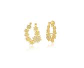 Brinco Ear Hook com Estrelas Cravejadas Banhado a Ouro - VIDIÈ