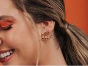 Brinco Ear Hook Folheado a Ouro 18k