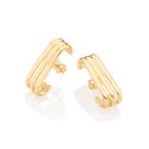 Brinco ear hook folheado a ouro 527055 Rommanel