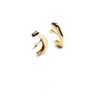 Brinco Ear Hook Hexagonal Dourado Banhado a Ouro 18 K