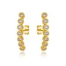 Brinco Ear Hook Pedrinhas de Semijoia