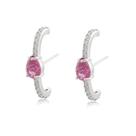 Brinco Ear Hook Rubi Fusion Gotinha Ródio