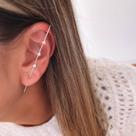 Brinco Ear Pin Ponto De Luz Prata 925