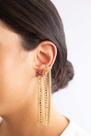 Brinco Earcuff Cortina Colorido - Banho de Ouro 18k Brinco Earcuff Cortina Colorido - Banho de Ouro 18k