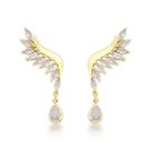 Brinco Earcuff de Argola Semijoia com Cristais de Zircônia - Elegância Moderna