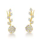 Brinco Earcuff Flor Banhado a Ouro 18k Brinco Earcuff Flor Banhado a Ouro 18k