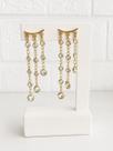 Brinco Earcuff folheado a ouro e prata cristal elegante banho:dourado Brinco Earcuff folheado a ouro e prata cristal elegante banho:dourado