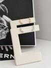 Brinco earcuff semi joia cravejado de zircônia prata dourado elegante banhos:prata Brinco earcuff semi joia cravejado de zircônia prata dourado elegante banhos:prata