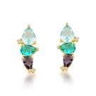 Brinco EarCuff Zirconias Gotas Banhado a Ouro 18k Brinco EarCuff Zirconias Gotas Banhado a Ouro 18k