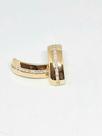 Brinco Earhook de chapa com zirconias banhado em ouro 18k