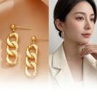 Brinco Elos Corrente Pendente Dourado Banhado Ouro 18k