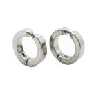 Brinco em aço cirúrgico masculino ou feminino argola preto ou prata Brinco em aço cirúrgico masculino ou feminino argola preto ou prata
