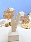 Brinco em de flor ear jacket cravejado com zirconias