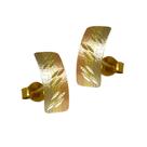 Brinco Em Ouro 18k 750 3 Cores Estreito