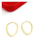 Brinco em ouro 18k/750 modelo argola oval (cod9y)