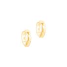 Brinco em Ouro 18K Argolinha com Corações e Estrelas - AU12839