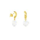 Brinco em Ouro 18K Base e Cristal Coração - AU5351 Brinco em Ouro 18K Base e Cristal Coração - AU5351