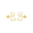 Brinco em Ouro 18k Cachorrinho Vazado - AU10064