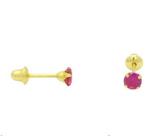 Brinco em Ouro 18k com Zircônia Redonda - Joia Elegante Brinco em Ouro 18k com Zircônia Redonda - Joia Elegante