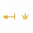 Brinco em Ouro 18K Coroa Mini - Joia Elegante e Exclusiva