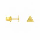 Brinco em Ouro 18K Triângulo - Par de Brincos Elegantes Brinco em Ouro 18K Triângulo - Par de Brincos Elegantes