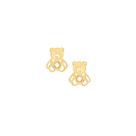 Brinco em Ouro 18k Ursinho com Zircônia - AU7234 Brinco em Ouro 18k Ursinho com Zircônia - AU7234