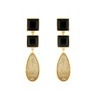 Brinco em quartzo rutilado dourado Brinco em quartzo rutilado dourado