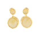 Brinco em quartzo rutilado dourado Brinco em quartzo rutilado dourado