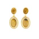 Brinco em quartzo rutilado dourado Brinco em quartzo rutilado dourado