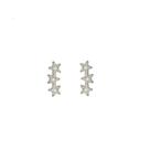 Brinco Estrelas Com Strass Em Prata Brinco Estrelas Com Strass Em Prata