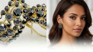 Brinco Feminino All Black Ouro Zircônias Pino de Prata 925 Antialérgico Delicado Minimalista Brinco Feminino All Black Ouro Zircônias Pino de Prata 925 Antialérgico Delicado Minimalista