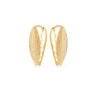 Brinco Feminino Alongado Dourado Banhado a Ouro 18K