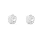 Brinco Feminino Argola 8mm Cravejada Zircônia De Prata 925 Brinco Feminino Argola 8mm Cravejada Zircônia De Prata 925