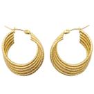 Brinco Feminino Argola Aura Banhado A Ouro Aço Antialérgico Brinco Feminino Argola Aura Banhado A Ouro Aço Antialérgico