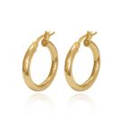 Brinco Feminino Argola C/ Trava Fio Redondo 21mm Ouro 18k 750 Acompanha Estojo e Certificado