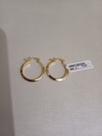 brinco feminino - argola chanfrada foleado a ouro - tamanho 2,5cm brinco feminino - argola chanfrada foleado a ouro - tamanho 2,5cm