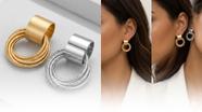 Brinco Feminino Argola Grossa Pino Prata 925 Luxo Banhado a Ouro cor:prata Brinco Feminino Argola Grossa Pino Prata 925 Luxo Banhado a Ouro cor:prata
