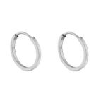brinco feminino argola par masculino formato prata 10mm argola inoxidavel aço uninissex