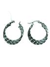 Brinco Feminino Argola Trançada 3 Elos Minimalista - 3cm Brinco Feminino Argola Trançada 3 Elos Minimalista - 3cm
