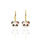 Brinco feminino argolinha panda