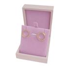 Brinco Feminino Banhado a Ouro Fixo 2 Aros Redondos Bijou Art