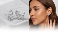 Brinco Feminino Borboleta Zirconia Pino de Prata 925 Antialérgico Delicado Minimalista Brinco Feminino Borboleta Zirconia Pino de Prata 925 Antialérgico Delicado Minimalista