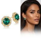Brinco Feminino Coração Zirconia Verde Banhado Ouro e Pino de Prata 925 Antialérgico Delicado Minimalista Brinco Feminino Coração Zirconia Verde Banhado Ouro e Pino de Prata 925 Antialérgico Delicado Minimalista