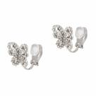 Brinco Feminino de Pressão Borboletas Strass Luxo Pequeno