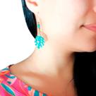Brinco Feminino Delicado Dangle Vintage Mandala Indi Folha